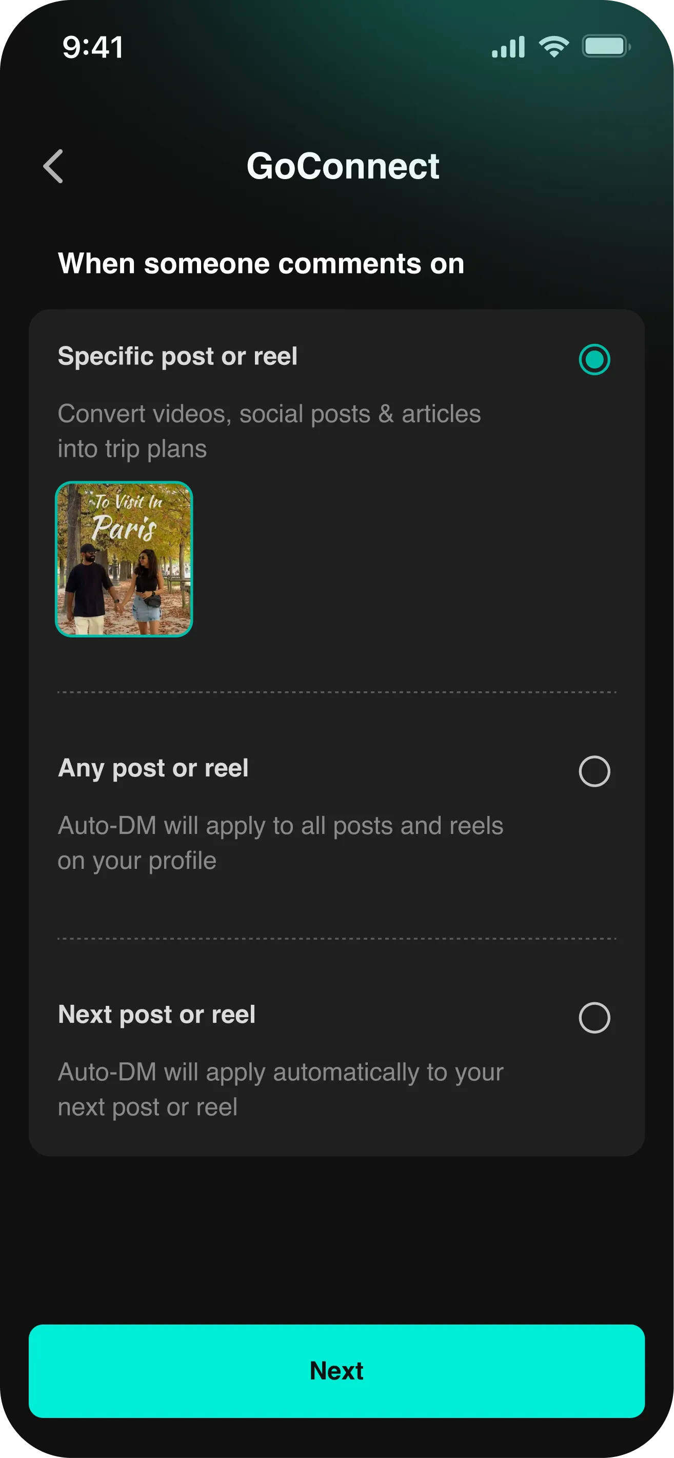 Tp Goconnect GoConnect | Free Comment-to-DM Automation for Creators