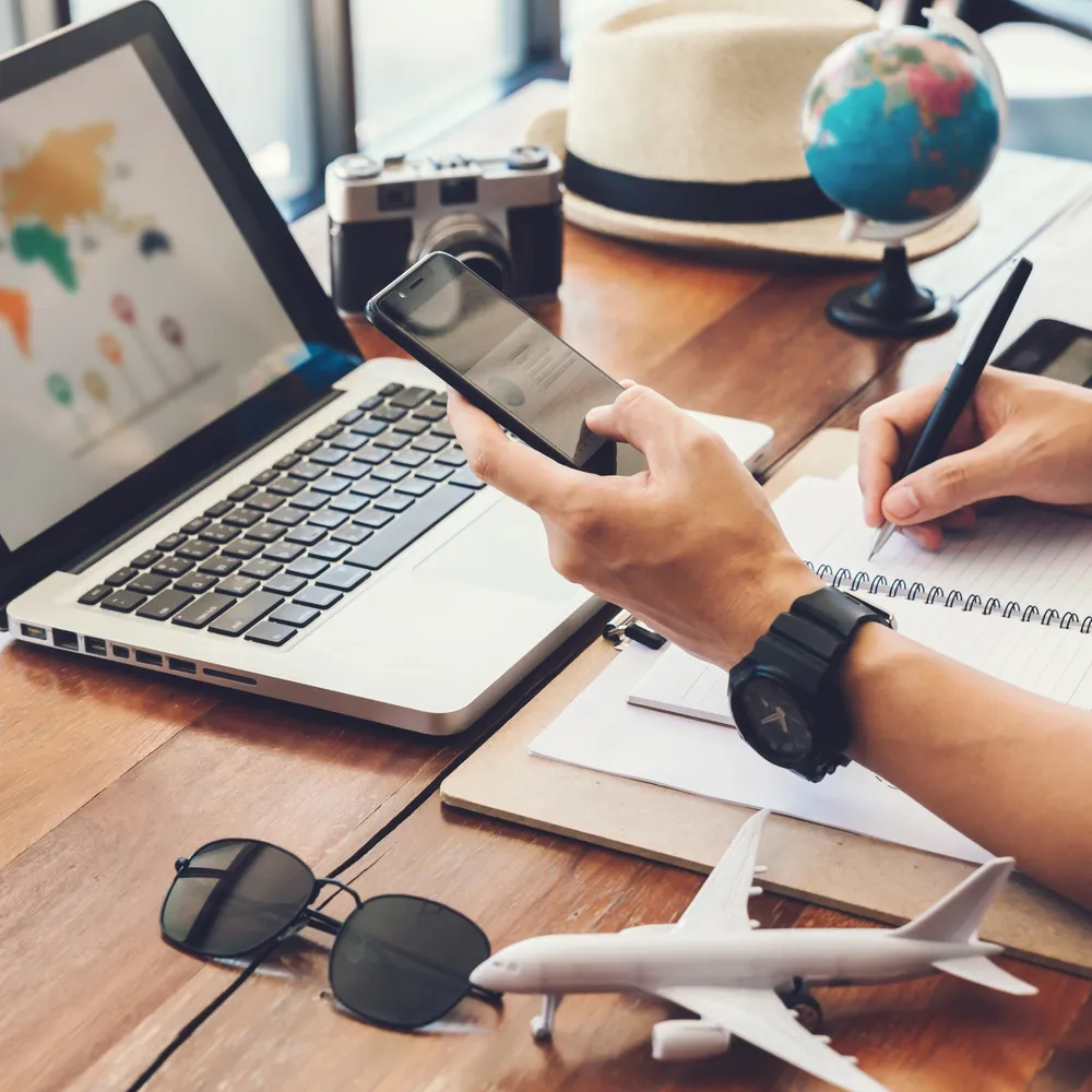 Mapping out an itinerary before a trip is confirmed