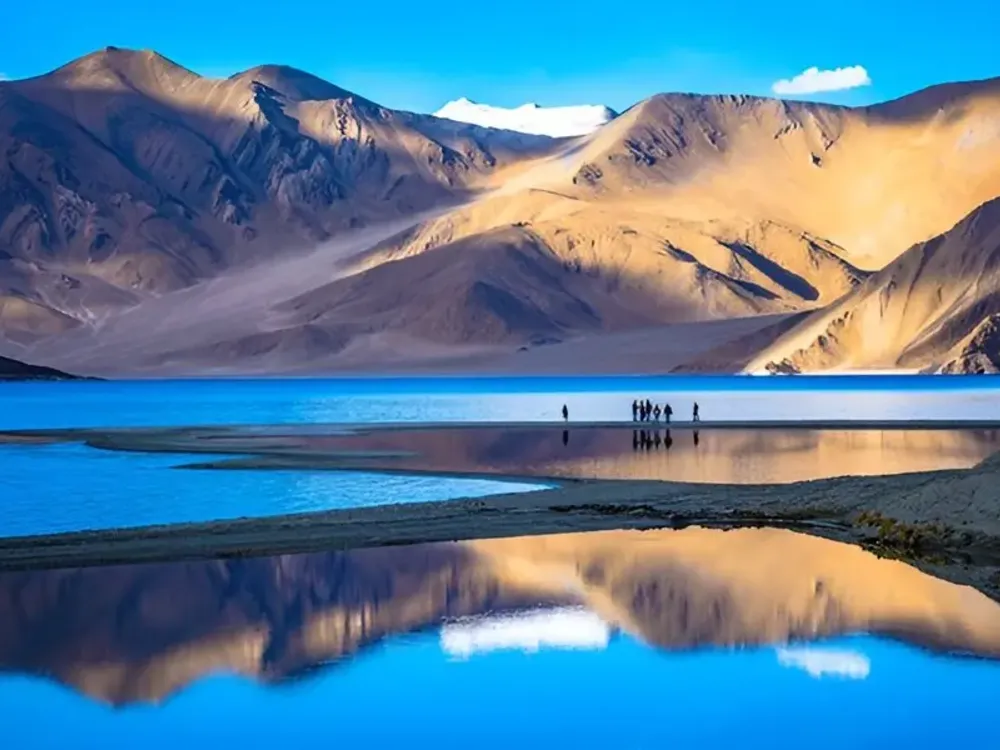 A high-altitude cold-desert lake ringed by bare mountains, the landscape Spiti is known for